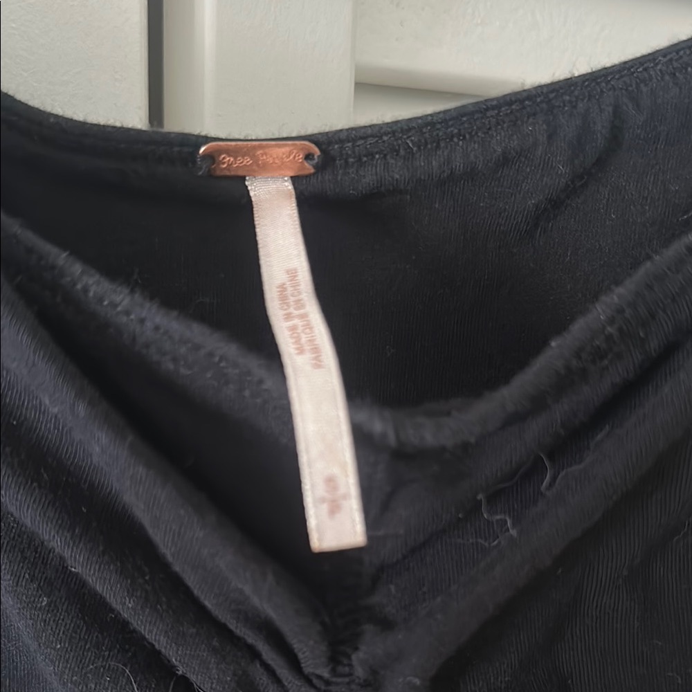 Free People Black Ruched Ruffled Maxi Sundress - Picture 2 of 3